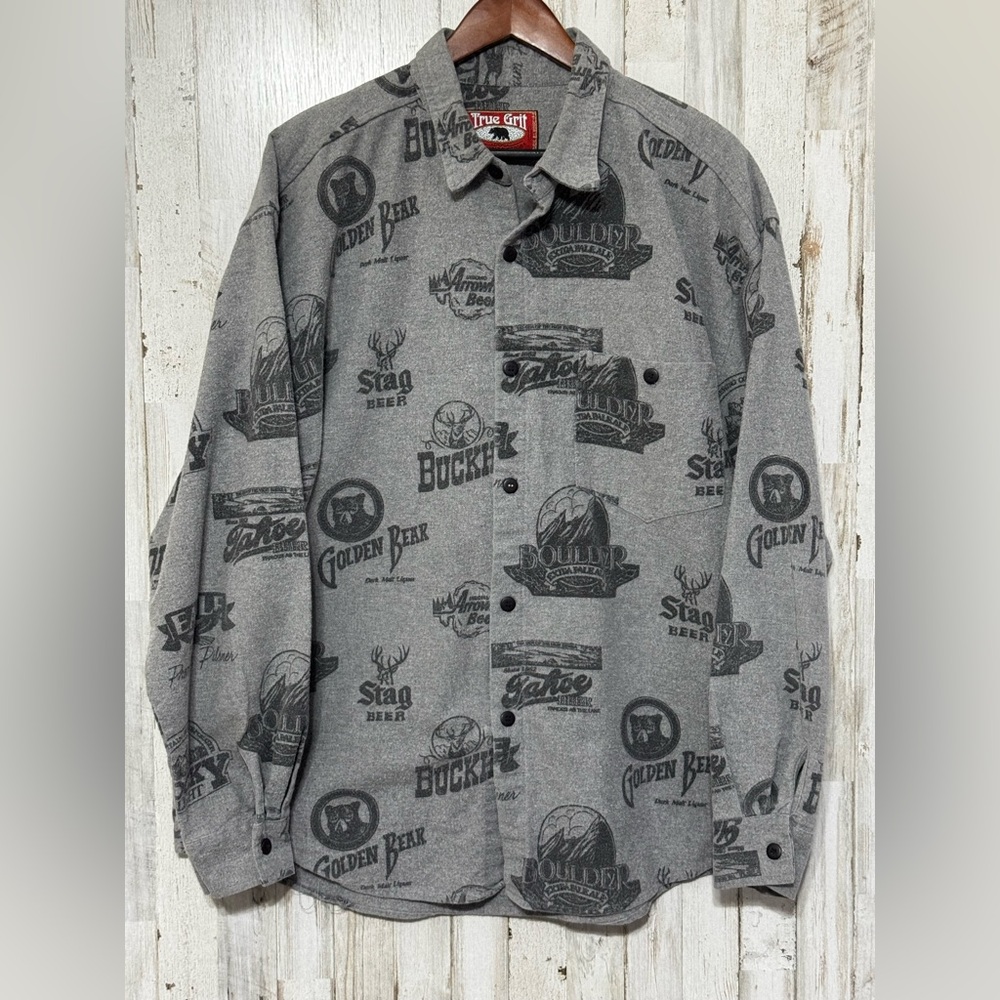 True‎ Grit Beer Print Flannel XL